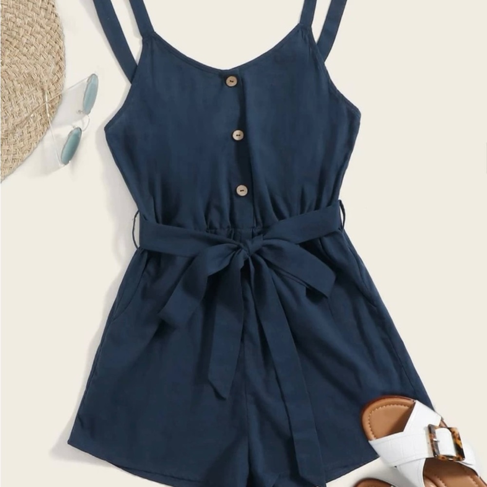 Navy Romper
